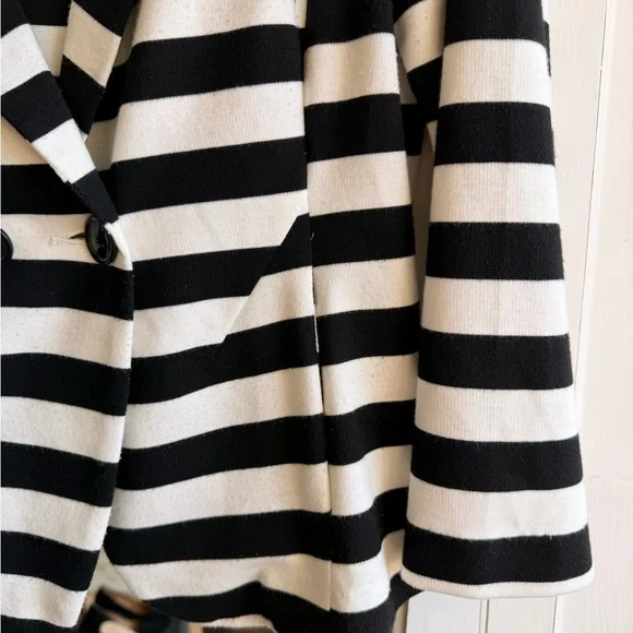 Sandro Black and White Striped Blazer - Picture 3 of 8